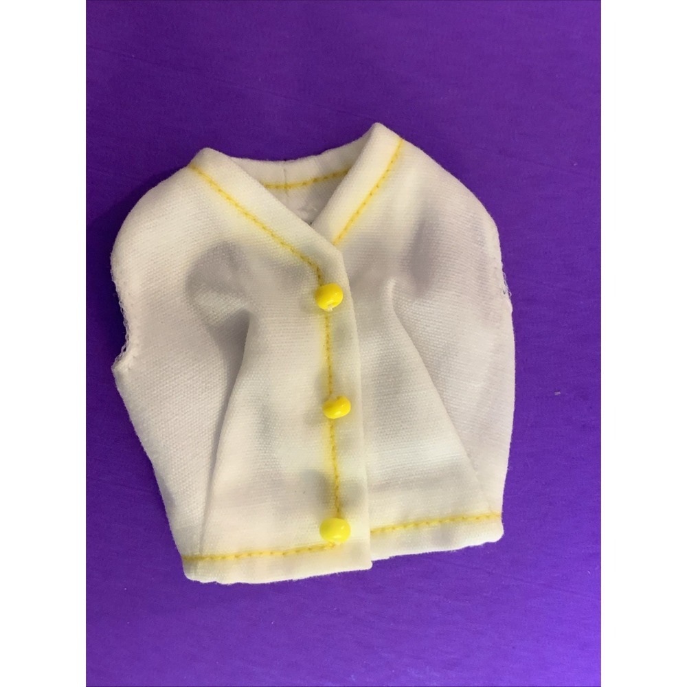 Vintage Barbie Crisp n Cool #1604 Top Vest ONLY PROTOTYPE YELLOW VARIATION